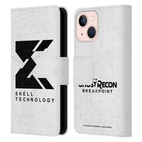 Tom Clancy's Ghost Recon Breakpoint Graphics Skell Technology Logo Leather Book Wallet Case Cover For Apple iPhone 13 Mini