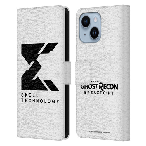 Tom Clancy's Ghost Recon Breakpoint Graphics Skell Technology Logo Leather Book Wallet Case Cover For Apple iPhone 14 Plus