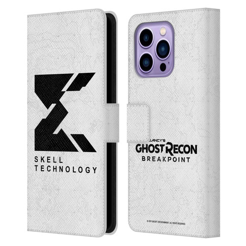 Tom Clancy's Ghost Recon Breakpoint Graphics Skell Technology Logo Leather Book Wallet Case Cover For Apple iPhone 14 Pro Max