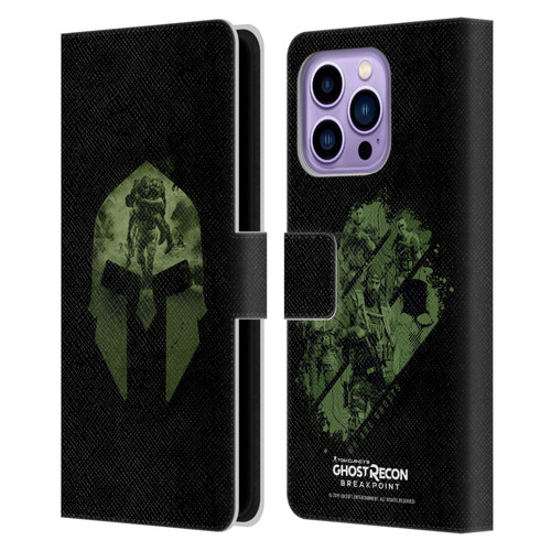 Tom Clancy's Ghost Recon Breakpoint Graphics Nomad Logo Leather Book Wallet Case Cover For Apple iPhone 14 Pro Max