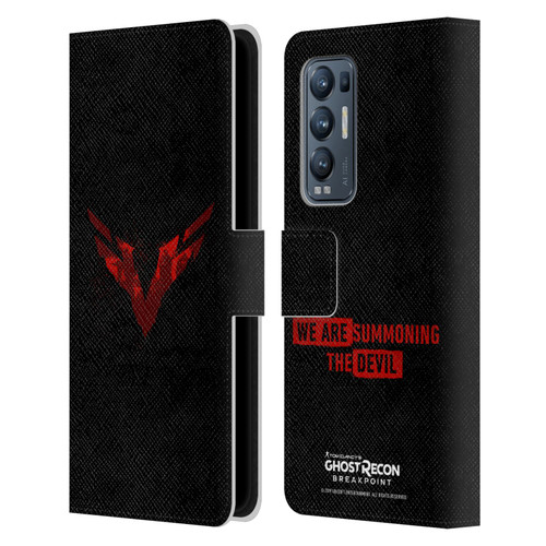 Tom Clancy's Ghost Recon Breakpoint Graphics Wolves Logo Leather Book Wallet Case Cover For OPPO Find X3 Neo / Reno5 Pro+ 5G