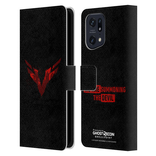 Tom Clancy's Ghost Recon Breakpoint Graphics Wolves Logo Leather Book Wallet Case Cover For OPPO Find X5