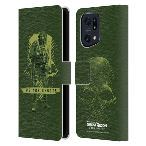 Tom Clancy's Ghost Recon Breakpoint Graphics We Are Ghosts Leather Book Wallet Case Cover For OPPO Find X5 Pro
