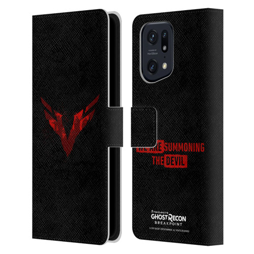 Tom Clancy's Ghost Recon Breakpoint Graphics Wolves Logo Leather Book Wallet Case Cover For OPPO Find X5 Pro