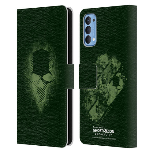Tom Clancy's Ghost Recon Breakpoint Graphics Ghosts Logo Leather Book Wallet Case Cover For OPPO Reno 4 5G