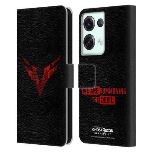 Tom Clancy's Ghost Recon Breakpoint Graphics Wolves Logo Leather Book Wallet Case Cover For OPPO Reno8 Pro
