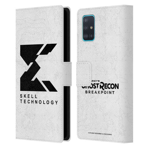 Tom Clancy's Ghost Recon Breakpoint Graphics Skell Technology Logo Leather Book Wallet Case Cover For Samsung Galaxy A51 (2019)