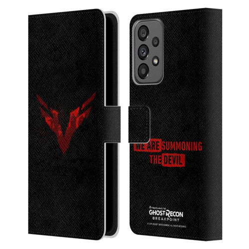 Tom Clancy's Ghost Recon Breakpoint Graphics Wolves Logo Leather Book Wallet Case Cover For Samsung Galaxy A73 5G (2022)