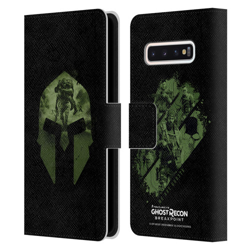 Tom Clancy's Ghost Recon Breakpoint Graphics Nomad Logo Leather Book Wallet Case Cover For Samsung Galaxy S10