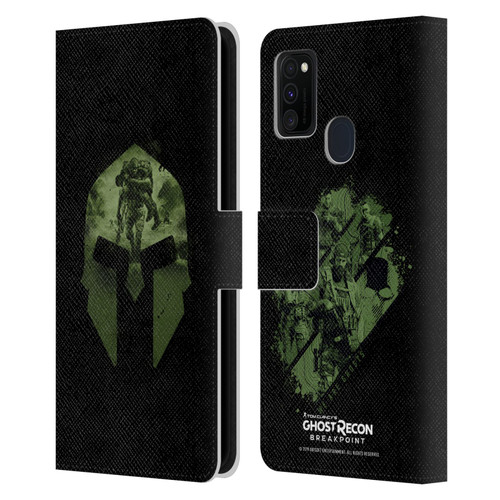 Tom Clancy's Ghost Recon Breakpoint Graphics Nomad Logo Leather Book Wallet Case Cover For Samsung Galaxy M30s (2019)/M21 (2020)