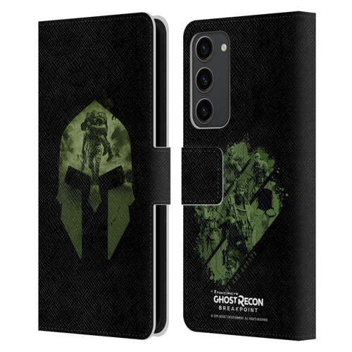 Tom Clancy's Ghost Recon Breakpoint Graphics Nomad Logo Leather Book Wallet Case Cover For Samsung Galaxy S23+ 5G