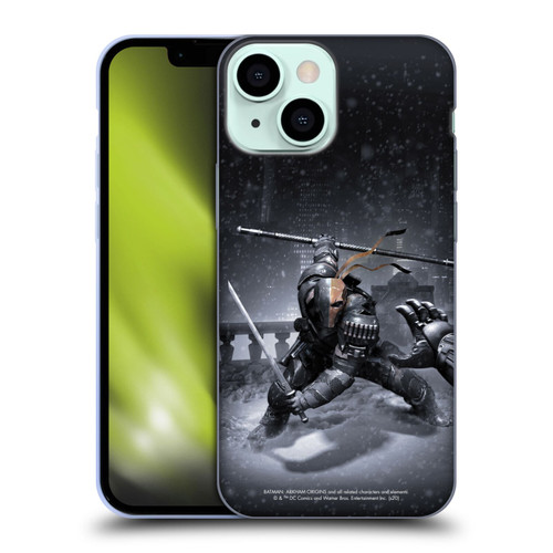 Batman Arkham Origins Key Art Deathstroke Soft Gel Case for Apple iPhone 13 Mini