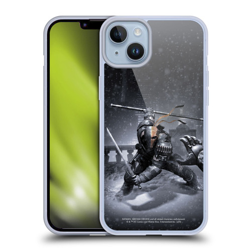 Batman Arkham Origins Key Art Deathstroke Soft Gel Case for Apple iPhone 14 Plus