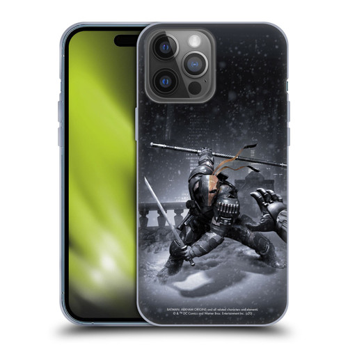 Batman Arkham Origins Key Art Deathstroke Soft Gel Case for Apple iPhone 14 Pro Max