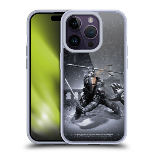 Batman Arkham Origins Key Art Deathstroke Soft Gel Case for Apple iPhone 14 Pro