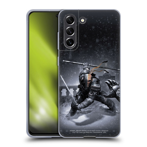Batman Arkham Origins Key Art Deathstroke Soft Gel Case for Samsung Galaxy S21 FE 5G