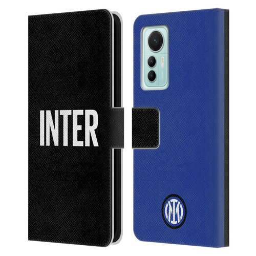 Fc Internazionale Milano Badge Inter Milano Logo Leather Book Wallet Case Cover For Xiaomi 12 Lite