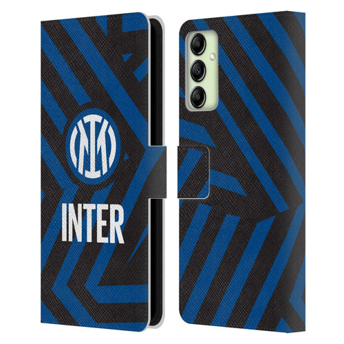 Fc Internazionale Milano Patterns Abstract 1 Leather Book Wallet Case Cover For Samsung Galaxy A14 5G