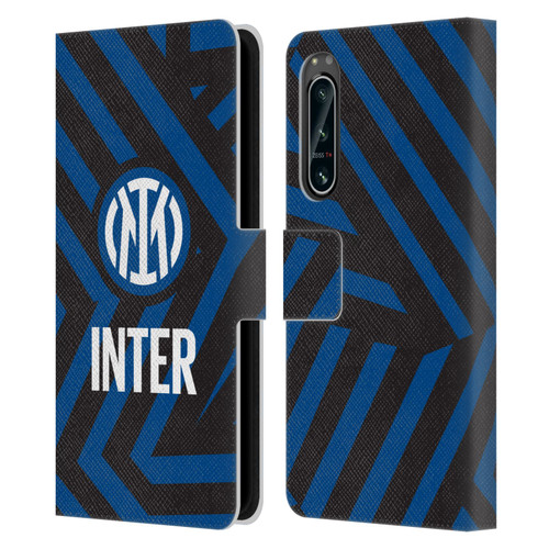 Fc Internazionale Milano Patterns Abstract 1 Leather Book Wallet Case Cover For Sony Xperia 5 IV