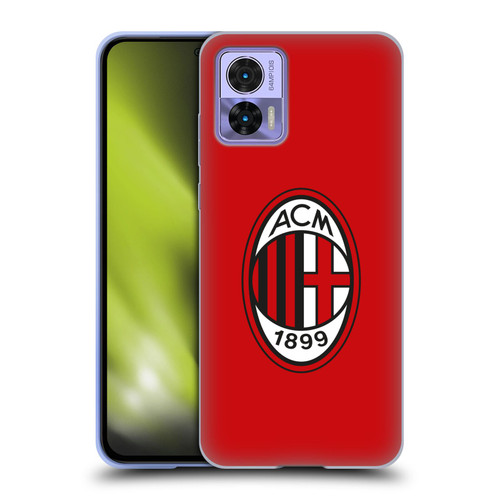 AC Milan Crest Full Colour Red Soft Gel Case for Motorola Edge 30 Neo 5G