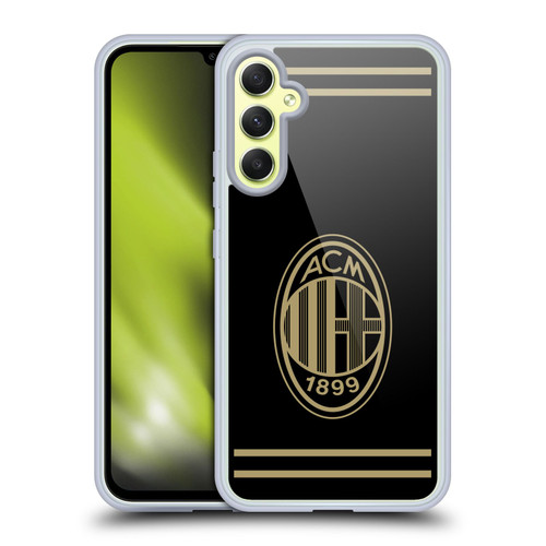 AC Milan Crest Black And Gold Soft Gel Case for Samsung Galaxy A34 5G