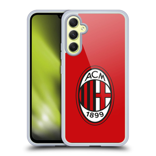 AC Milan Crest Full Colour Red Soft Gel Case for Samsung Galaxy A34 5G