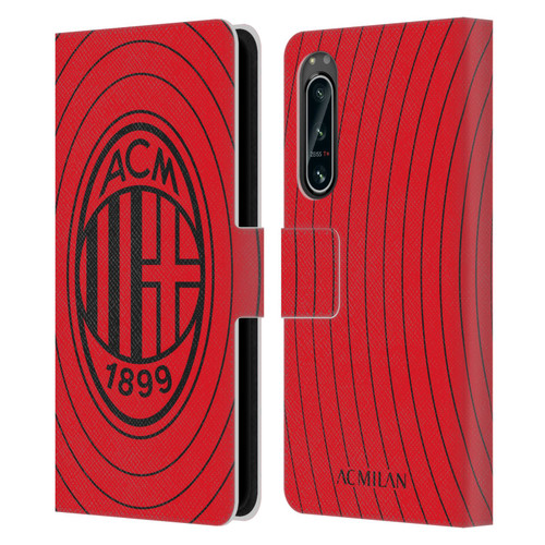 AC Milan Art Red And Black Leather Book Wallet Case Cover For Sony Xperia 5 IV