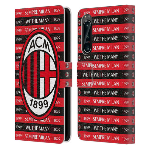 AC Milan Art Sempre Milan 1899 Leather Book Wallet Case Cover For Sony Xperia 5 IV