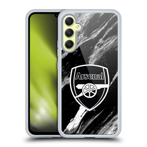 Arsenal FC Crest Patterns Marble Soft Gel Case for Samsung Galaxy A34 5G