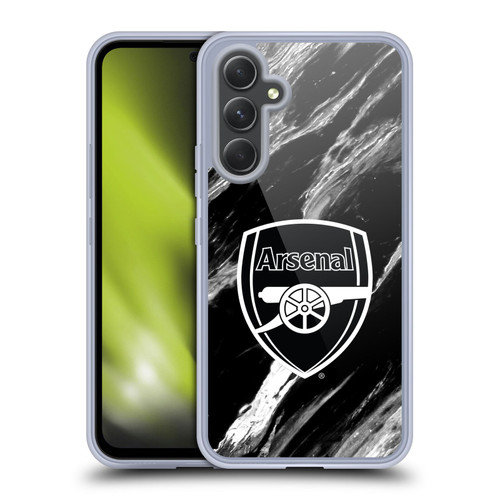 Arsenal FC Crest Patterns Marble Soft Gel Case for Samsung Galaxy A54 5G