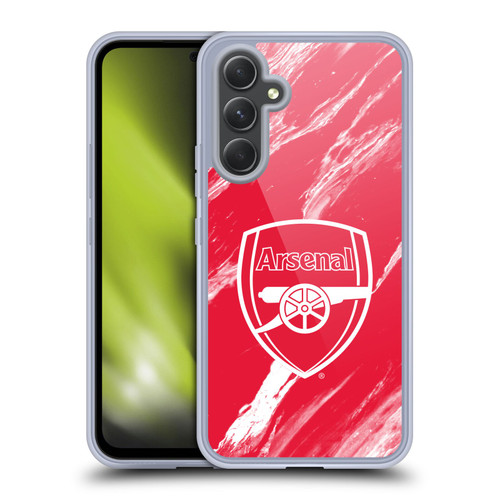 Arsenal FC Crest Patterns Red Marble Soft Gel Case for Samsung Galaxy A54 5G