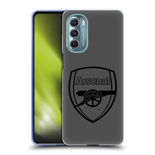 Arsenal FC Crest 2 Black Logo Soft Gel Case for Motorola Moto G Stylus 5G (2022)