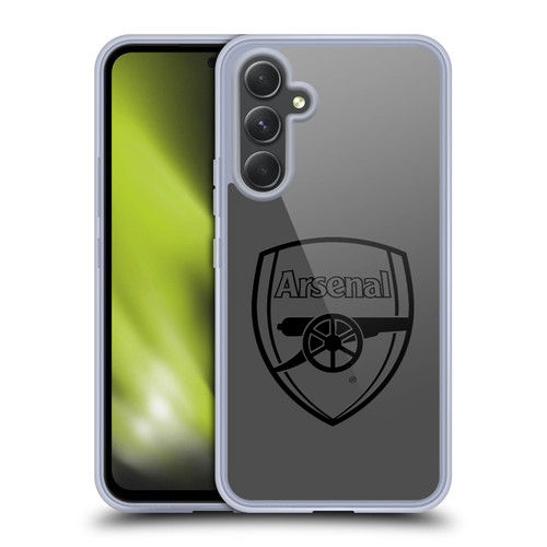 Arsenal FC Crest 2 Black Logo Soft Gel Case for Samsung Galaxy A54 5G