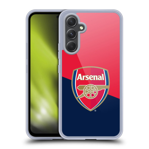 Arsenal FC Crest 2 Red & Blue Logo Soft Gel Case for Samsung Galaxy A54 5G
