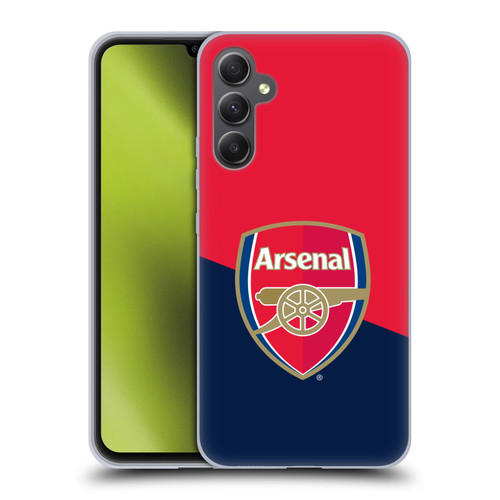 Arsenal FC Crest 2 Red & Blue Logo Soft Gel Case for Samsung Galaxy A34 5G