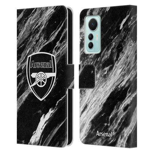 Arsenal FC Crest Patterns Marble Leather Book Wallet Case Cover For Xiaomi 12 Lite