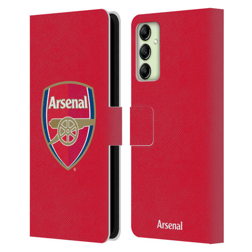 Arsenal FC Crest 2 Full Colour Red Leather Book Wallet Case Cover For Samsung Galaxy A14 5G