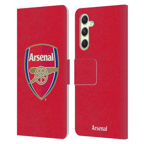 Arsenal FC Crest 2 Full Colour Red Leather Book Wallet Case Cover For Samsung Galaxy A54 5G
