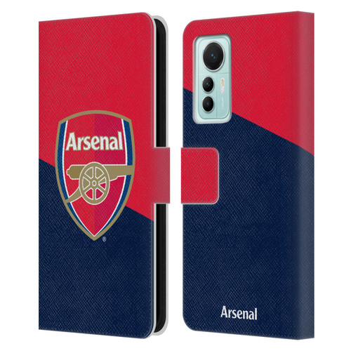 Arsenal FC Crest 2 Red & Blue Logo Leather Book Wallet Case Cover For Xiaomi 12 Lite
