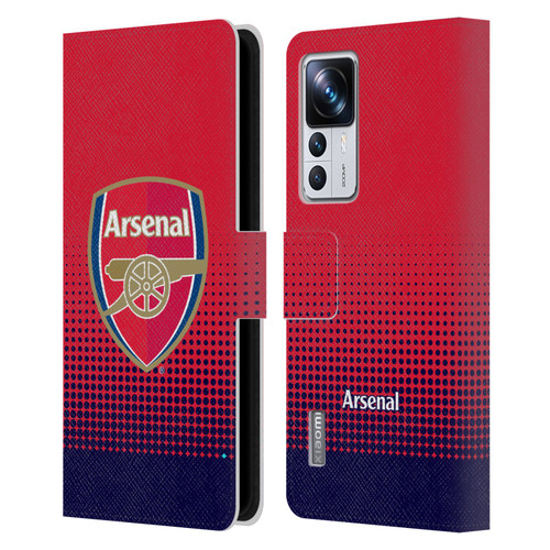 Arsenal FC Crest 2 Fade Leather Book Wallet Case Cover For Xiaomi 12T Pro