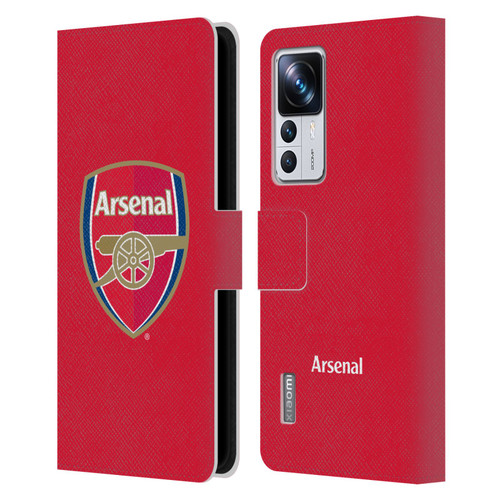 Arsenal FC Crest 2 Full Colour Red Leather Book Wallet Case Cover For Xiaomi 12T Pro