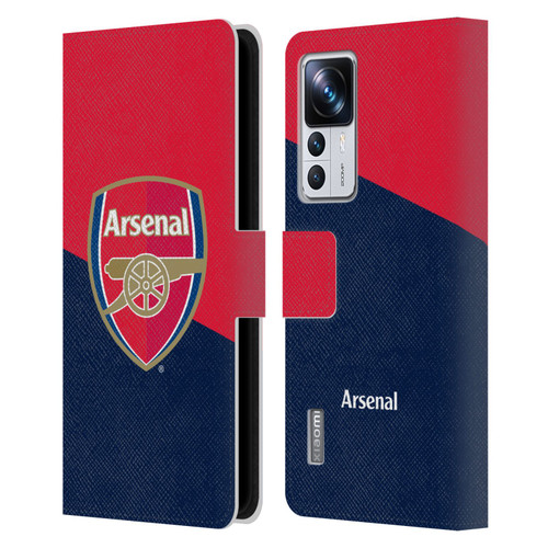 Arsenal FC Crest 2 Red & Blue Logo Leather Book Wallet Case Cover For Xiaomi 12T Pro