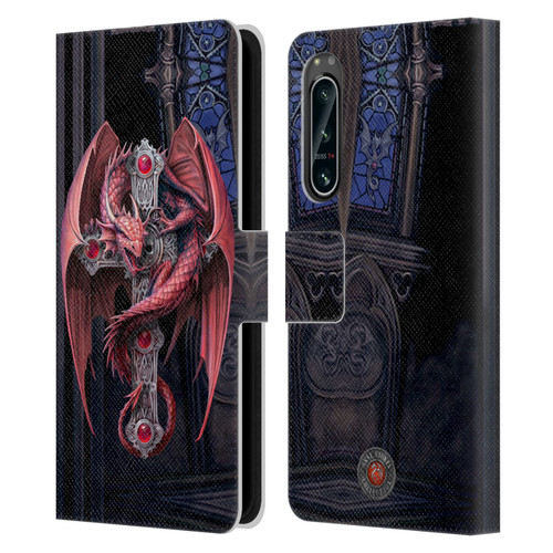 Anne Stokes Dragons Gothic Guardians Leather Book Wallet Case Cover For Sony Xperia 5 IV
