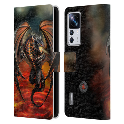 Anne Stokes Dragons Lava Leather Book Wallet Case Cover For Xiaomi 12T Pro