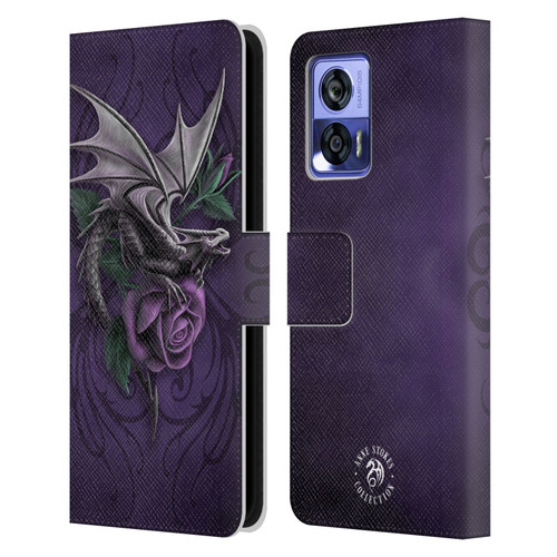 Anne Stokes Dragons 3 Beauty 2 Leather Book Wallet Case Cover For Motorola Edge 30 Neo 5G