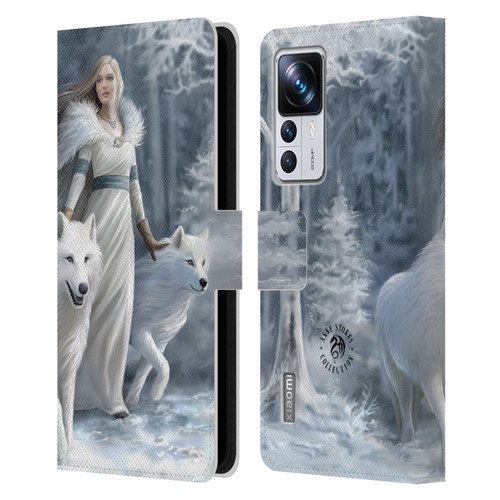 Anne Stokes Wolves Winter Guardians Leather Book Wallet Case Cover For Xiaomi 12T Pro