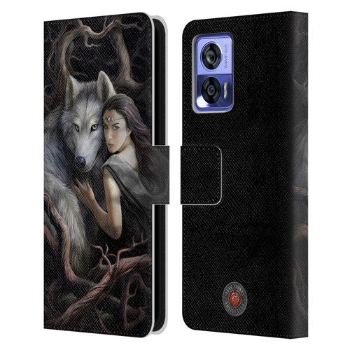 Anne Stokes Wolves 2 Soul Bond Leather Book Wallet Case Cover For Motorola Edge 30 Neo 5G