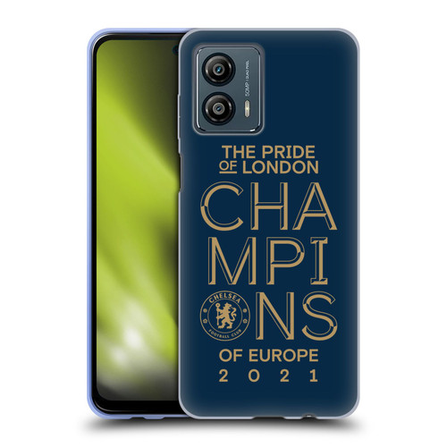 Chelsea Football Club 2021 Champions The Pride Of London Soft Gel Case for Motorola Moto G53 5G