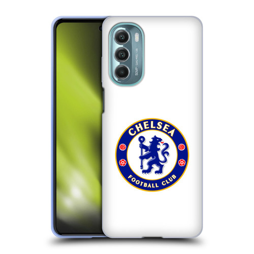 Chelsea Football Club Crest Plain White Soft Gel Case for Motorola Moto G Stylus 5G (2022)