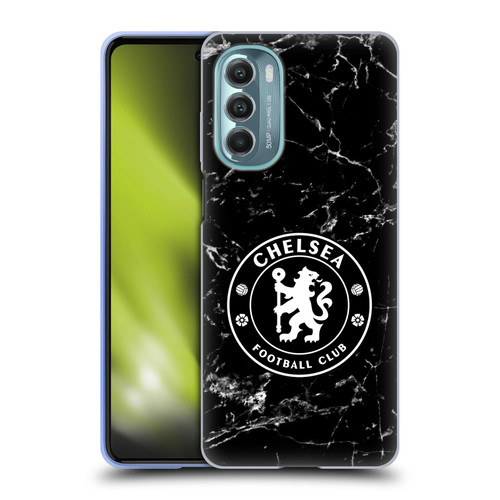 Chelsea Football Club Crest Black Marble Soft Gel Case for Motorola Moto G Stylus 5G (2022)